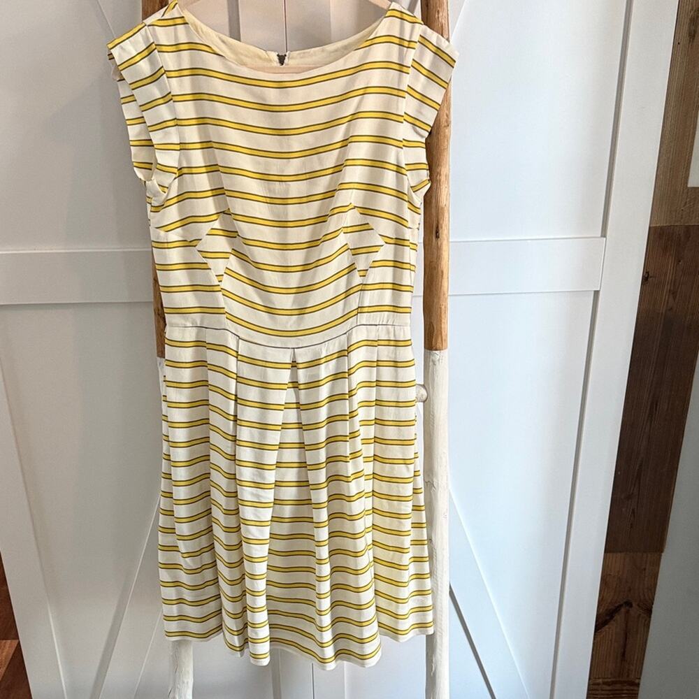 Bellerose Authentic VAEA Yellow and White Striped Women’s Vintage Look Dress 2